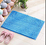 Набір килимків килимки для ванної й туалету блакитний 80 х 50 см і 50 х 40 см, фото 3