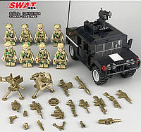 Фигурки человечки военные спецназ swat солдаты оружие машина хаммер