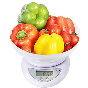 Кухонні електронні ваги MS126 5кг, Ваги кухонні з чашею для овочів та фруктів, Кулінарні ваги