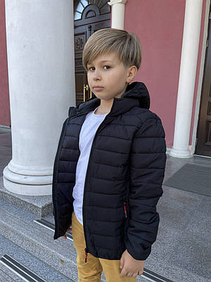 Куртка демісезонна LK для хлопчика 9-16 років арт.1498, Колір Чорний, Розмір одягу підлітковий (по зросту) 140