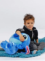 М'яка іграшка Стіч 45 см, плюшева іграшка-подушка Ліло та Стіч, Іграшка обіймашка, Синій