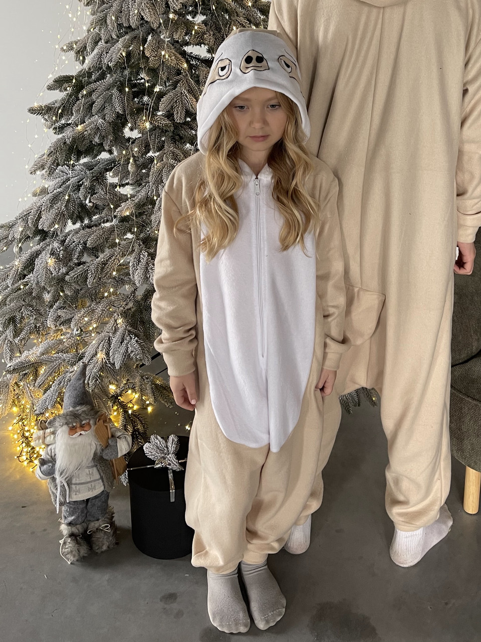 Кигуруми детский костюм пижама Ленивец BearWear бежевый (80/86/92/98/104), фото 1