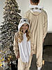 Кігурумі дитяча костюм піжама Лінивець BearWear (134/140/146/152) бежевий зріст 140 см., фото 3