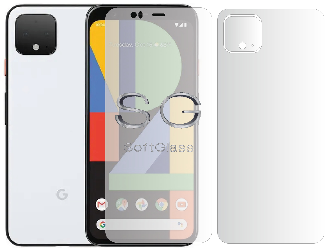 М'яке скло Google pixel 4 XL Комплект: Передня та Задня панелі поліуретанове SoftGlass