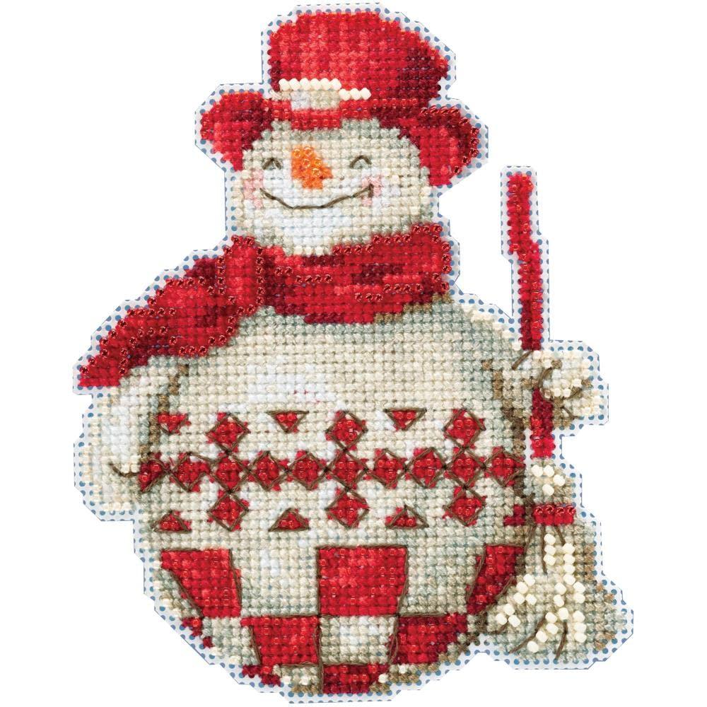 Набір для вишивки від Mill Hill Нордичний сніговик / Nordic Snowman by Jim Shore JS201916