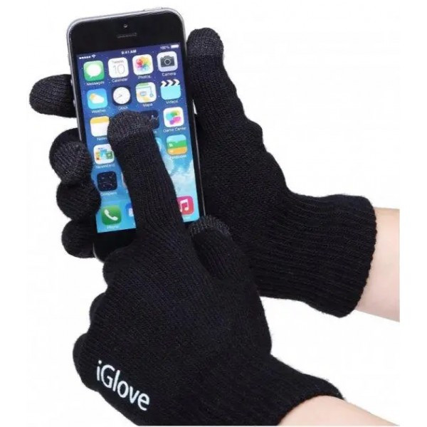 Рукавиці iGlove для сенсорних екранів Black теплі чорні універсальні [523G4VH-009]