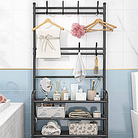 Стойка напольная для одежды и обуви металлическая 2в1 New simple floor clothes rack, Вешалка стойка напольная