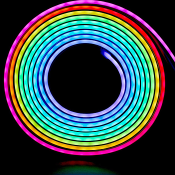 Неонова LED стрічка на 5 м, LED NEON multi with function, 12V-220V / Світлодіодне RGB підсвічування силіконове