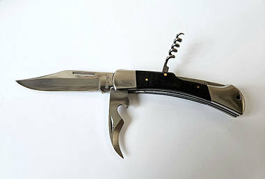 Ніж складний, для туризму та риболовлі , з відкривачкою для пляшок і консервів