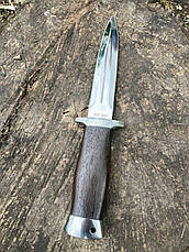 Ніж бойовий фінка розвідника НКВД, упор під палець, зручна ручка, суперякість, фото 5