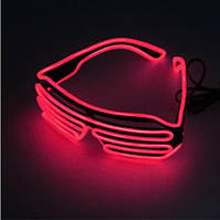 Светодиодные Led El очки RESTEQ светящиеся очки для вечеринок, пати. Розовые VCT