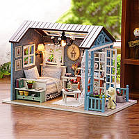 Кукольный домик CuteBee. Конструктор миниатюрный кукольный домик с подсветкой 210*125*155 мм VCT