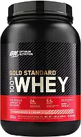 Протеин Optimum Nutrition 100% Whey Gold Standard 909 grams со вкусом Клубники и крема