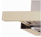 Кухонна витяжка бежеве скло телескопічна, вбудована на 1000 куб.м. два двигуни Luxor Fantom BG Німеччина, фото 5