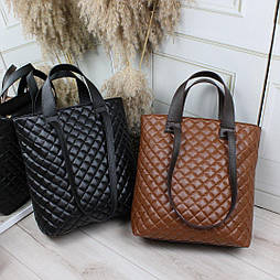 Зручна, стильна жіноча сумка з екошкіри у форматі А4