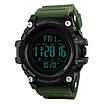 Годинник наручний чоловічий SKMEI 1384AG ARMY GREEN, годинник тактичний протиударний. Колір: зелений, фото 2