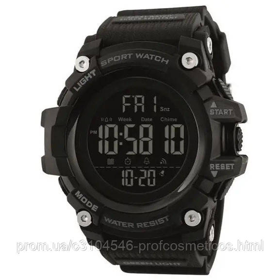 Годинник наручний чоловічий SKMEI 1384BK BLACK, водонепроникний чоловічий годинник. Колір: чорний