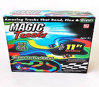 Автотрек "Magic Tracks/ Магический трек" 877-165 (36шт/2) 165дет., микс цветов, машинка 9.5см (свет., на батар