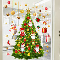 Набор новогодних наклеек на окно Happy New Year 6 13788 60х90 см 1 лист