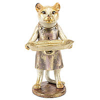 Фигурка интерьерная Cat with tray 27 см ArtDeco AL117939 PK, код: 7523017