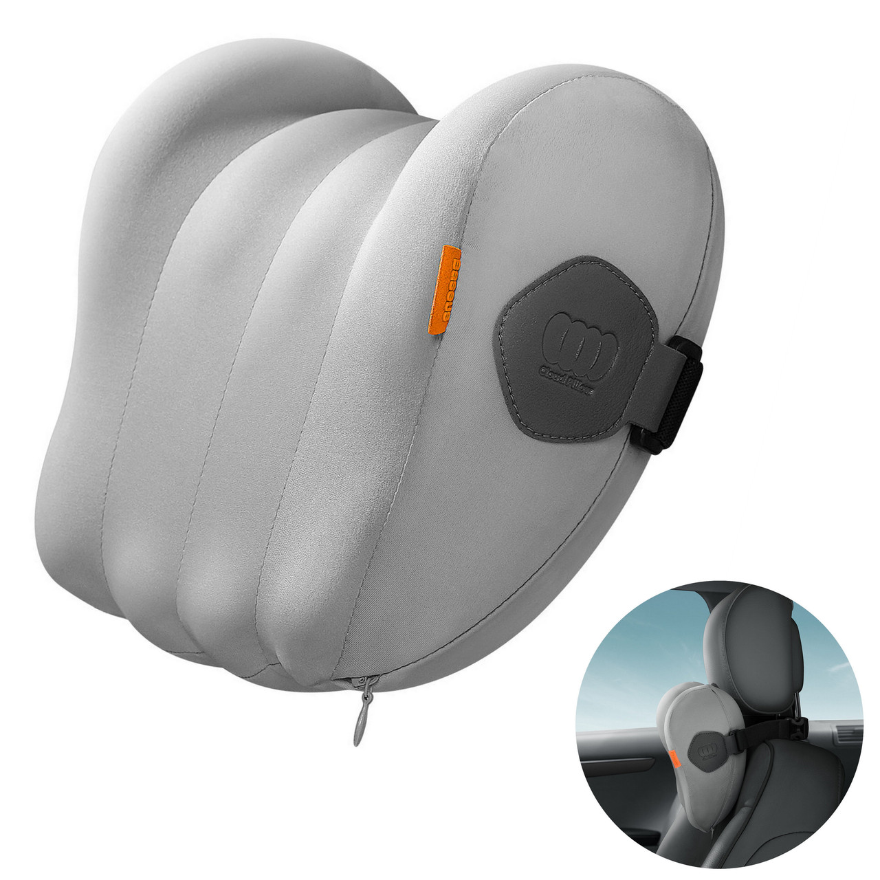 Подушка на підголівник автомобіля Baseus ComfortRide Series Car Headrest Pillow Grey (CNTZ000013)