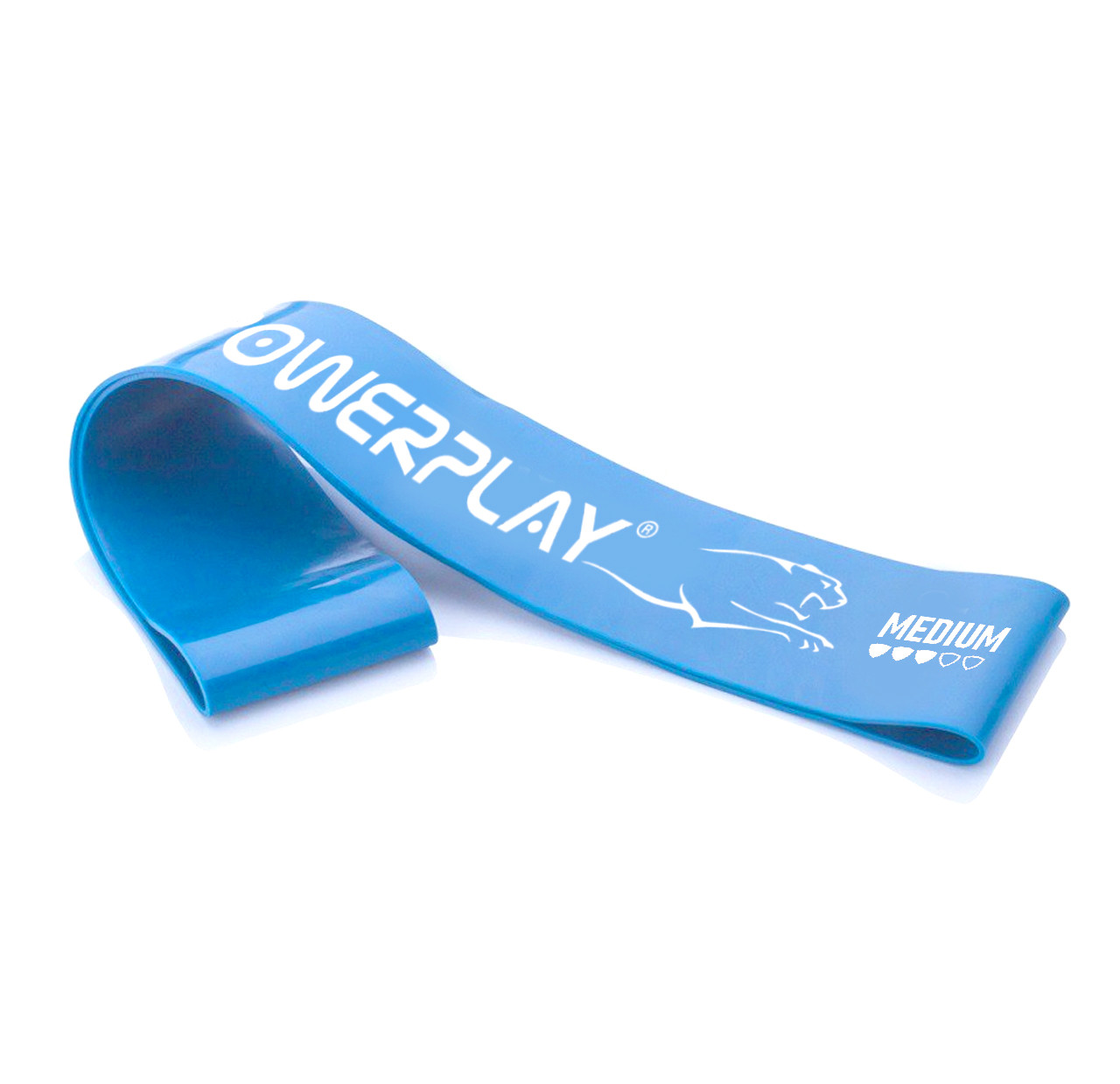 Гумка для фітнесу (стрічка-еспандер) PowerPlay 4113 Mini Power Band 0.8 мм. Синя (проти 5-10 кг)
