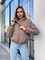 Женская весенняя укороченная куртка 150 синтепон 42;44;46;48 (МОККО) "VILADI" недорого от прямого поставщика