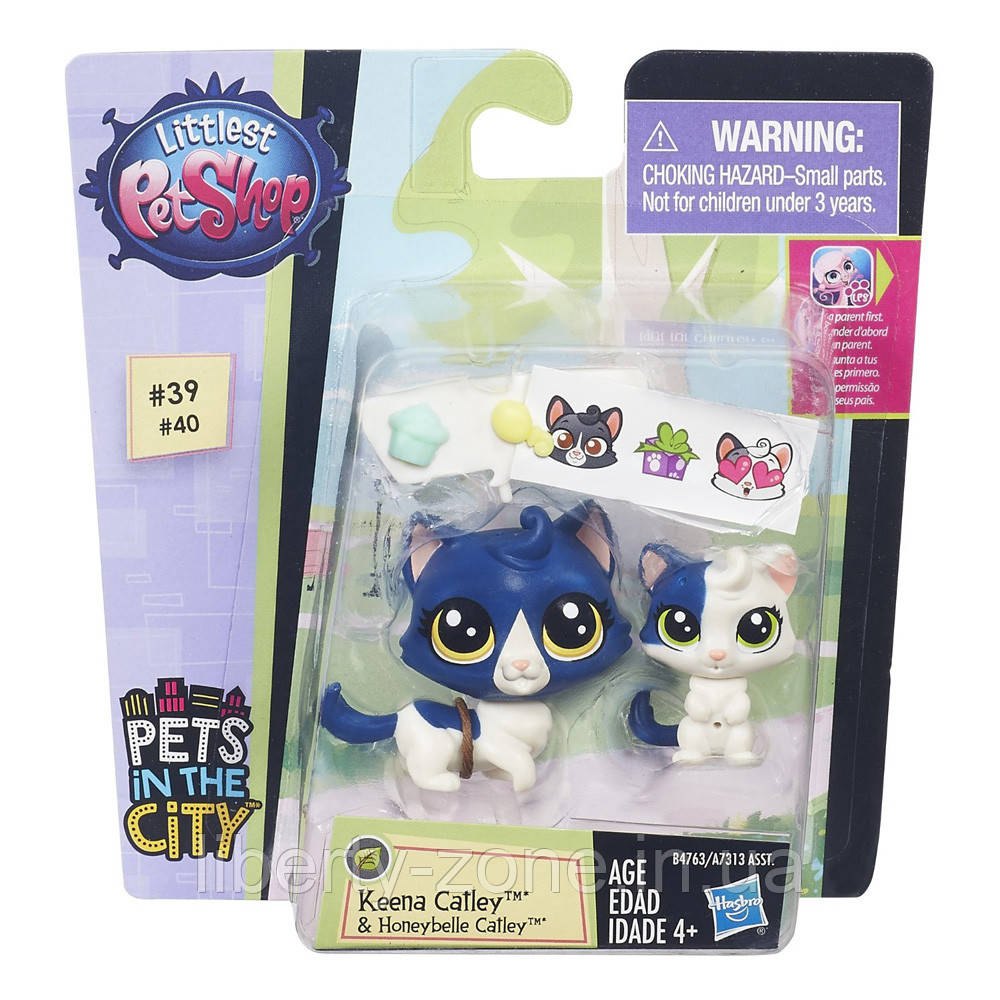 Игровой набор Hasbro Littlest Pet Shop - Pets in the City Keena Catley & Honeybelle Catley (B4763/A7313)
