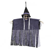 Подвесной декор на Хеллоуин Баба Яга 13636 65х100 см фиолетовый