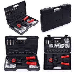 Заклепочник Kraft&Dele KD10556 з набором аксесуарів 110 шт