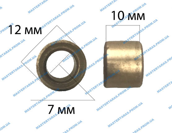 Втулка мідно-графітова 7x12x10, фото 2
