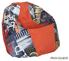 Крісло-груша Гном NEW 700 Росто, Космік, Мюзік, Прінт Меблі-Сервіс, фото 2