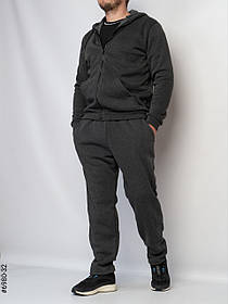 6980-32 Спортивний костюм чоловічий пряма штанина тринитка на флісі норма (3 од: 56,58,60)