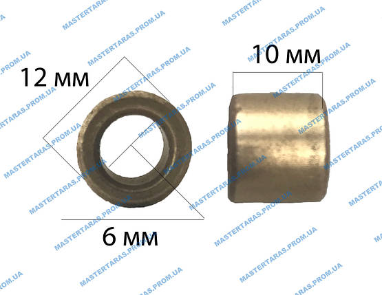 Втулка мідно-графітова 6x12x10, фото 2