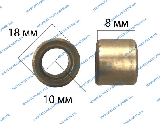 Втулка мідно-графітова 10x18x8, фото 2