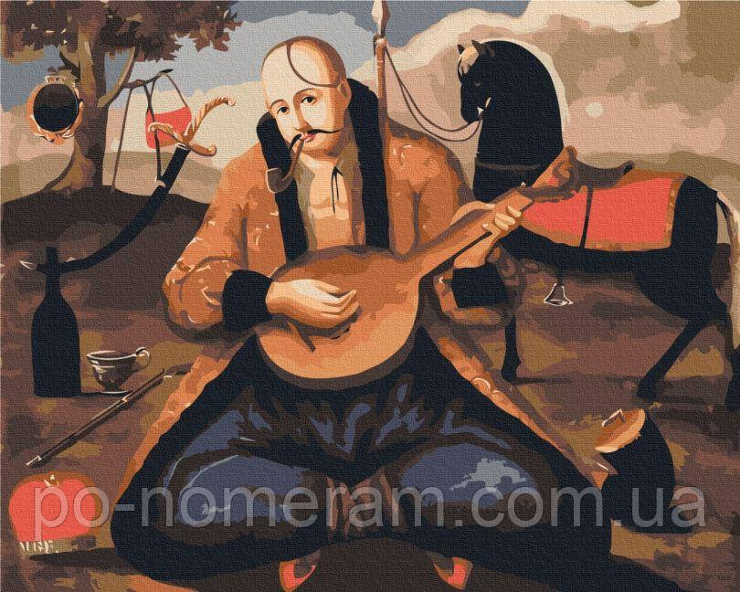 Розмальовка для дорослих BrushMe Козак Мамай (BS53749) 40 х 50 см, фото 1