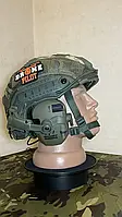 Комплект Шлем тактический FAST Helmet NIJ IIIA + Наушники Walkers Razor Slim с чебурашкой + кавер