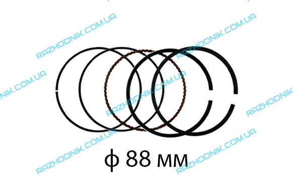 Поршневі кільця на Мотоблок Forte 1350G (13 к.с. бензин)