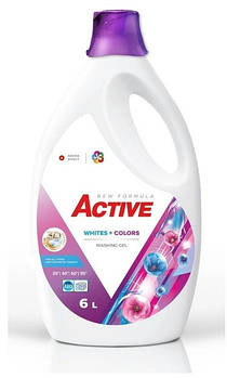 Гель для прання Active Whites+Colors 6000 мл