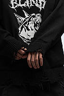 Мужской свитер Варкор зимний шерстяной черный Кофта мужская зимняя Varkor демисезонная Люкс качества