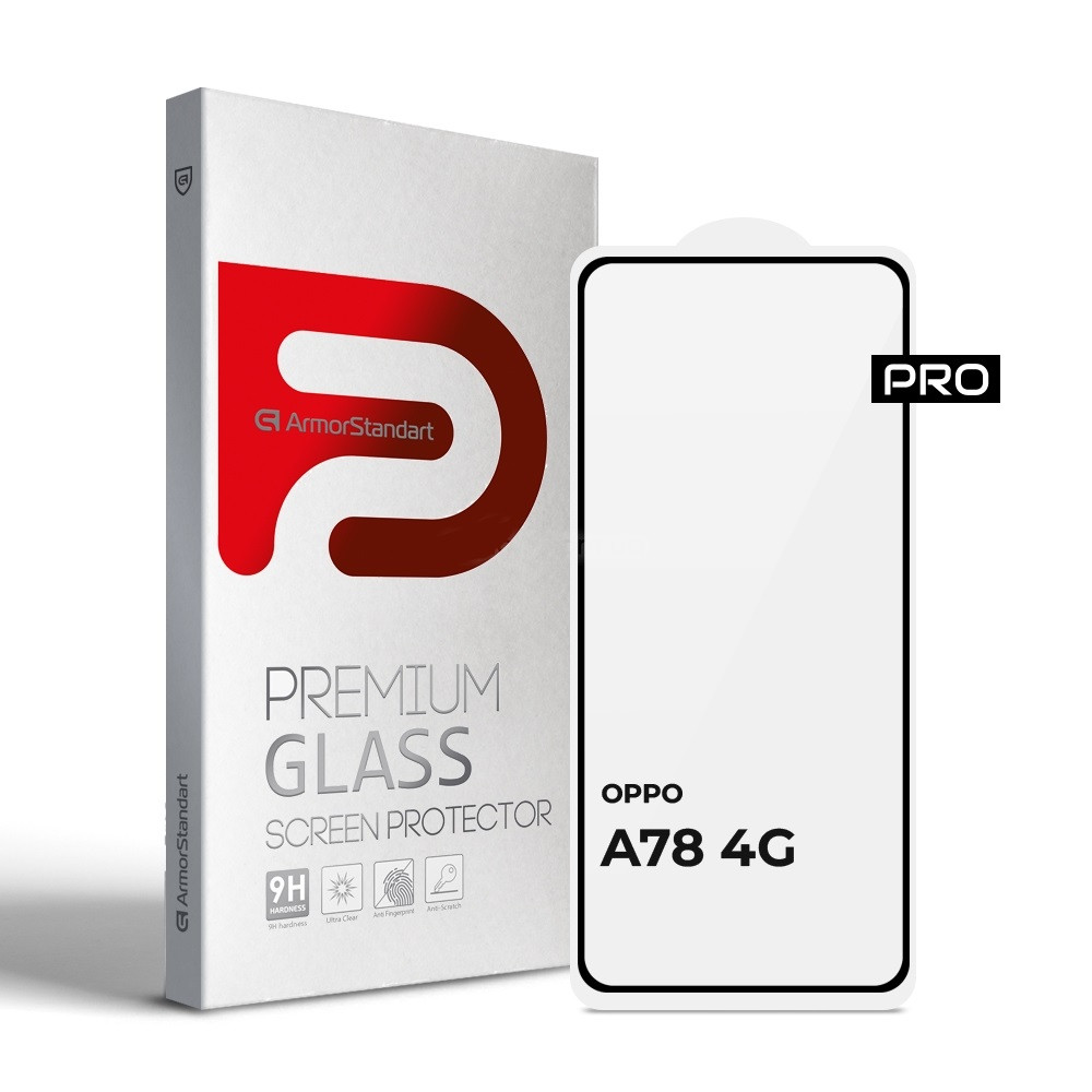 Захисне скло ArmorStandart Pro для Oppo A78 4G Black (ARM69577)