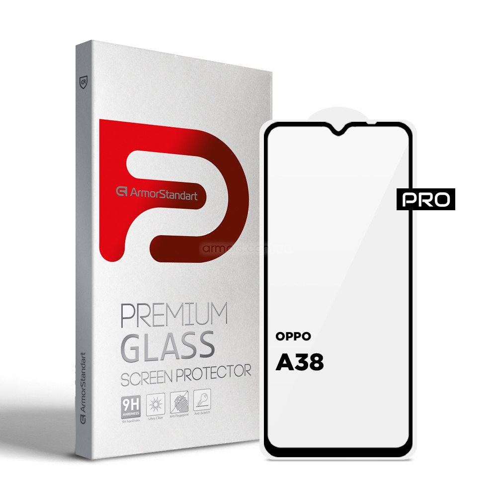 Захисне скло ArmorStandart Pro для OPPO A18 / A38 4G Black (ARM71040)