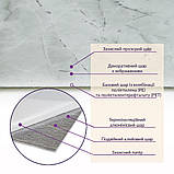 Самоклеюча стінова PET плитка Сіра 600*300*2мм, фото 4