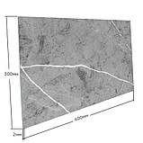 Самоклеюча стінова PET плитка Темно-сірий мармур 600*300*2мм, фото 2