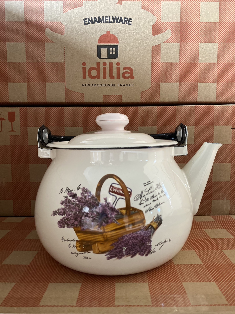 Чайник емальований 2.5л Кошик Лаванди 2710/2 Idilia