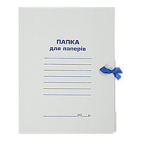 /Папка на зав'язках А4 картон 041 мм суцільнокроєна