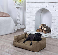 Лежанка для собак 90*60 см хаки, мягкое место лежак для собак непромокаемая антикоготь прямоугольный 90*60 см