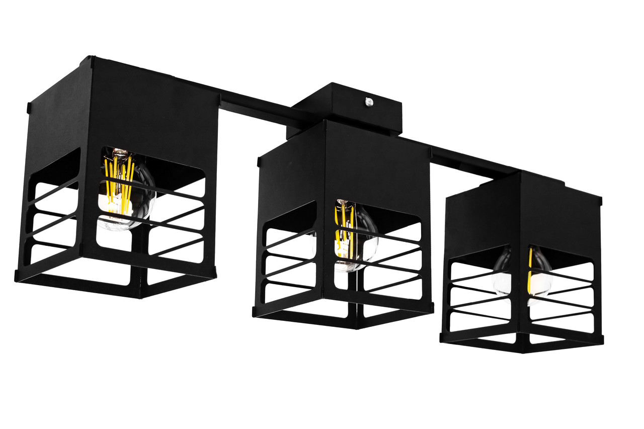Люстра лофт чорниа 3 лампи Е27 Urban NL 2310-3 BK, фото 1