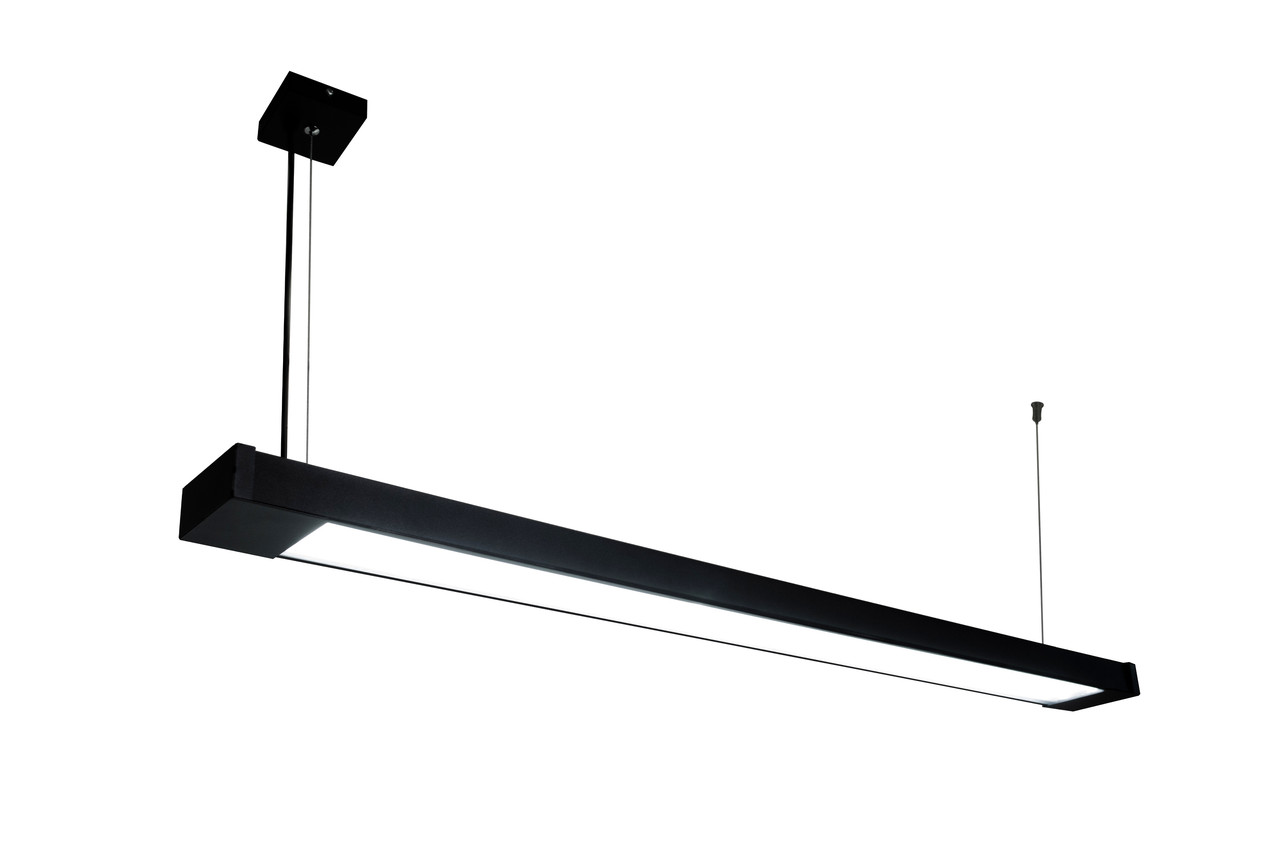 Подвесной линейный светильник под лампу Т8 led 2-1200 черный - фото 1 - id-p2018321601