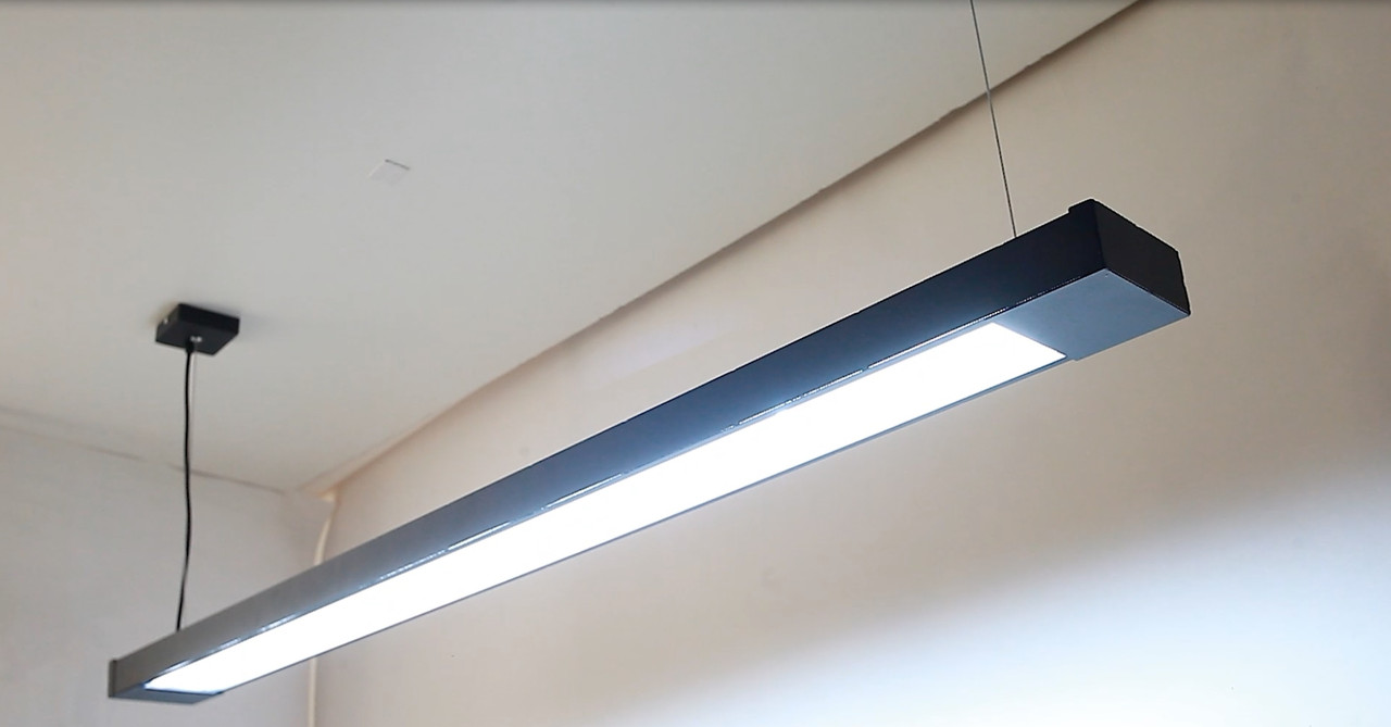 Подвесной линейный светильник под лампу Т8 led 2-1200 черный - фото 5 - id-p2018321601